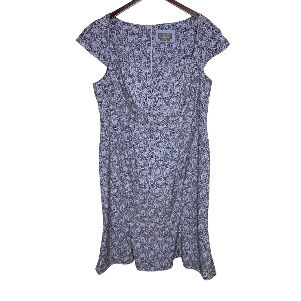 Anthropologie Lavender Paisley Sweetheart Midi Dress - Picture 3 of 10